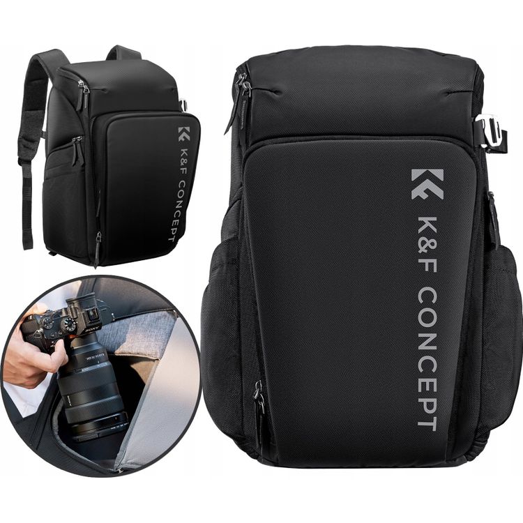Tootefoto - K+F seljakott fotograafia seljakott 25l kaamerakott Canon Nikon Alpha Air K&f / Kf13.128v4 / must