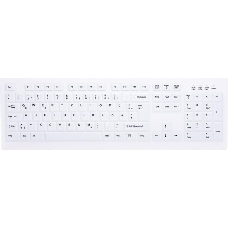 Tootefoto - CHERRY AK-C8100F-FU1-W/GE klaviatuur Raadioside QWERTZ Saksa keel Valge