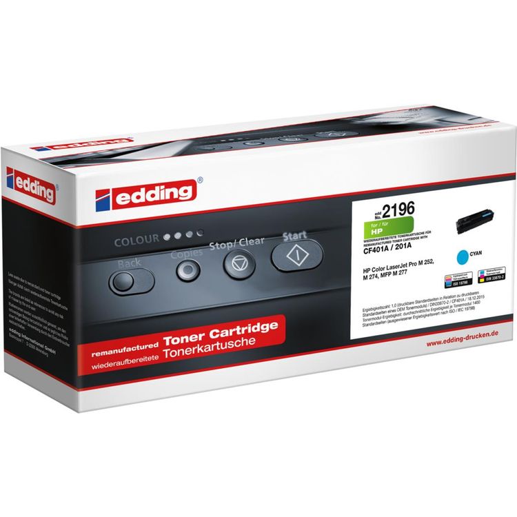 Tootefoto - edding EDD-2196 cyan Toner ersetzt HP 201A (CF401A) (18-2196)