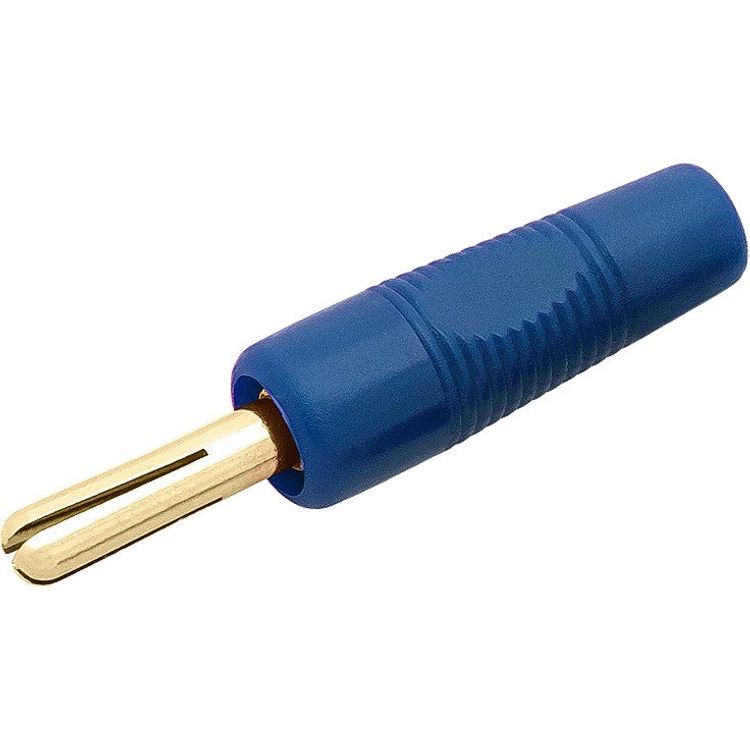 Tootefoto - 8442# Plug banana squeezed blue 44mm gold hq