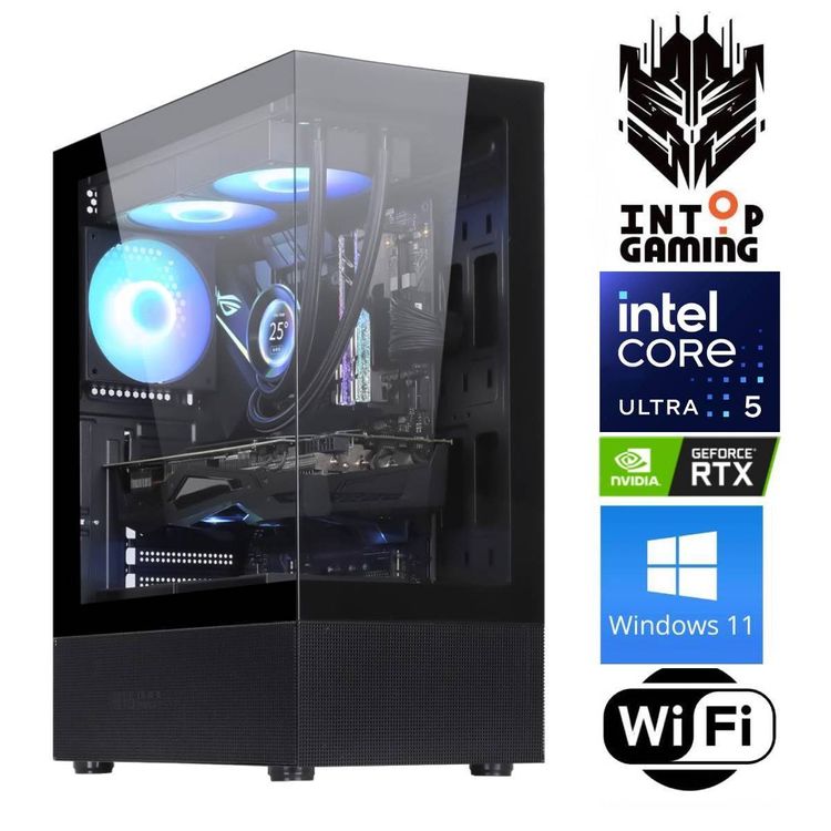 Tootefoto - INTOP Ultra 5 245KF 32GB DDR5 1TB SSD M.2 NVME+4TB RTX5050 8GB WiFi WIN11