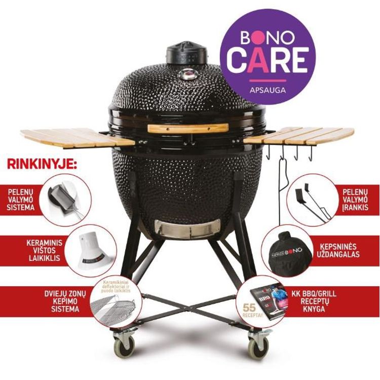 Tootefoto - V ligrill Kamado Bono 25" 64 cm, must