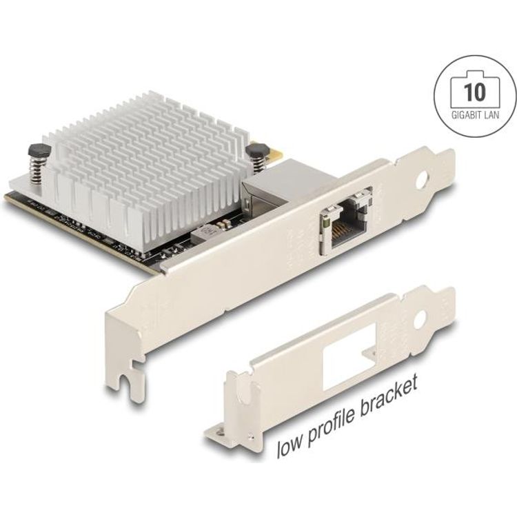 Tootefoto - Delock PCI Express x4 Netzwerk Karte 10 Gigabit LAN 1 x RJ45 AQC107S (90758)