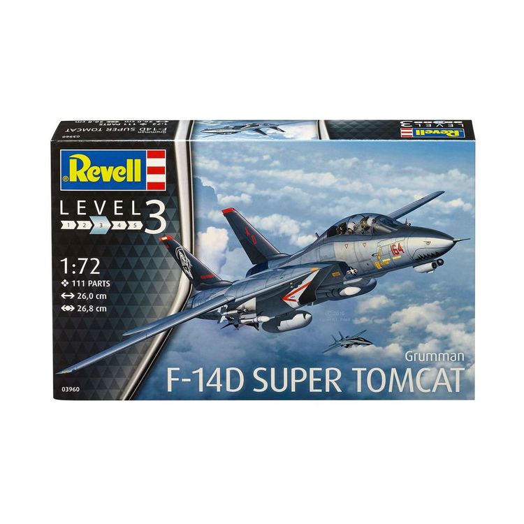 Tootefoto - Revell Grumman F-14D Super Tomcat Fikseeritud tiibadega lennukimudel Osade komplekt 1:72