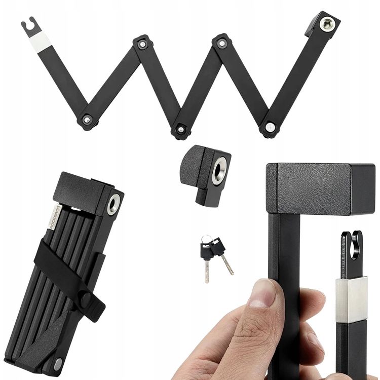 Tootefoto - Rockbros 32140003001 jalgrattalukk v tmega k epidemega, kokkupandav 88cm - must