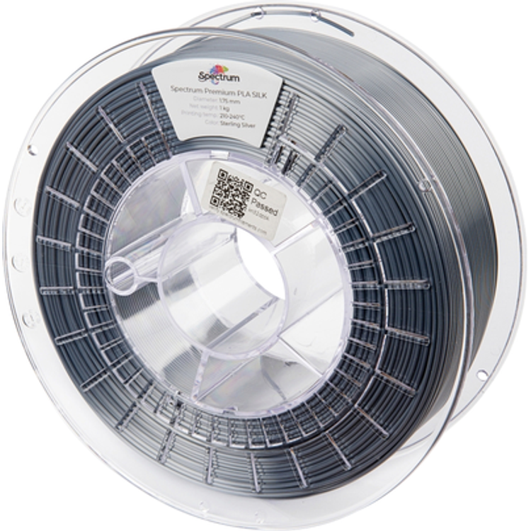 Tootefoto - Spectrum Filaments 80444 Pla Silk Filament Pla Satin Satin 1.75 Mm 1000 G Sterling Silver, Silver 1 Pc(S)