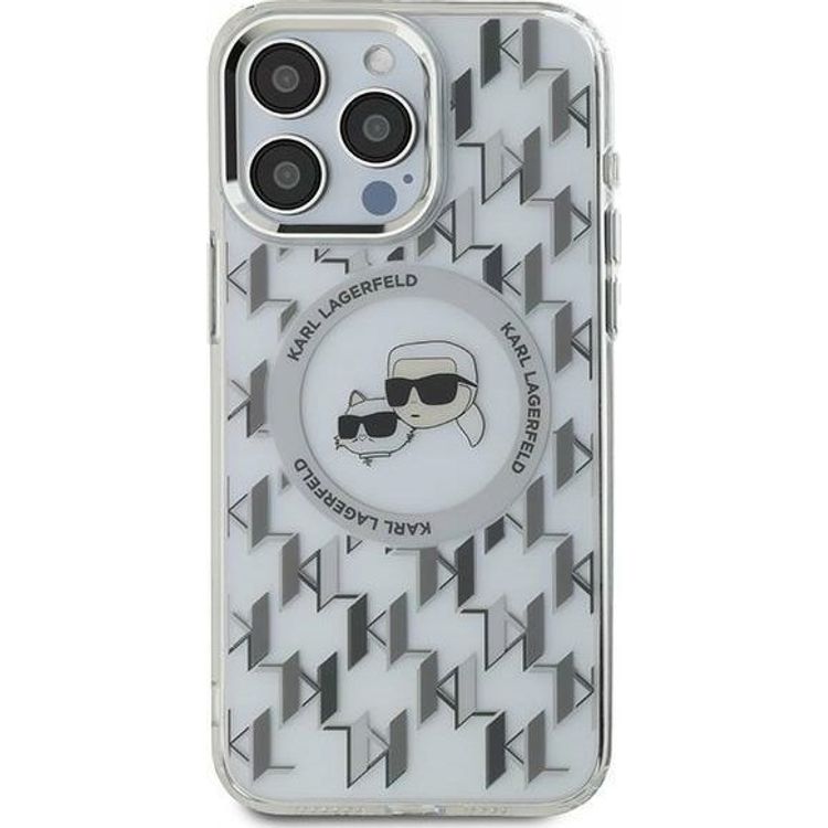 Tootefoto - Karl Lagerfeld Karl Lagerfeld KLHMP16LHMCKMHT iPhone 16 Pro 6,3" l bipaistev/l bipaistev IML Monogramm Karl&Choupette Head MagSafe
