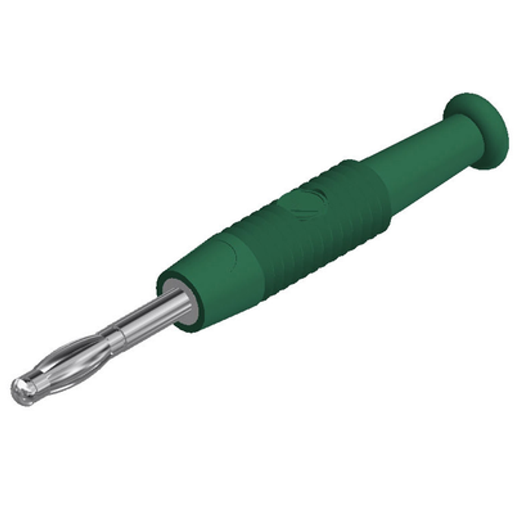 Tootefoto - Sks Hirschmann Mstf 2 Gn Straight Blade Plug Plug, Straight Pin Diameter: 2 Mm Green 1 Pc(S)