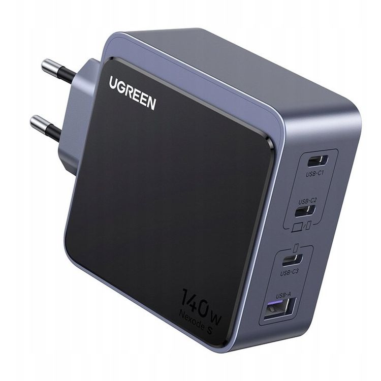 Tootefoto - Ugreen Nexode S 140 W seinalaadija, GaN, 3x USB-C + USB (hall)
