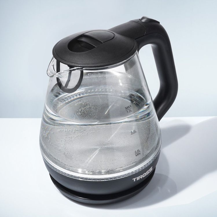 Tootefoto - Tirossi veekeetja Elektriline klaasist veekeetja v ike 1,2L 1630W sinine TIROSS TS-2708