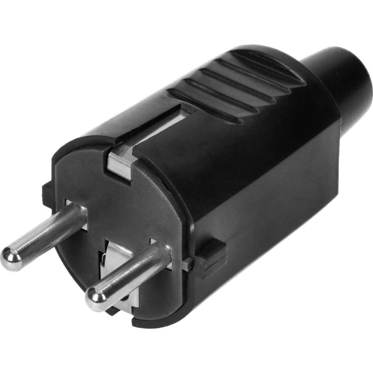 Tootefoto - Orno Workshop pistik 2P+Z Uni-Schuko, must, 24 tk.