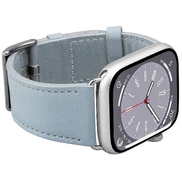 Tootefoto - Apple Watch (42/49mm) Puro E -klassi vegan nahast k ekella rihm - helesinine