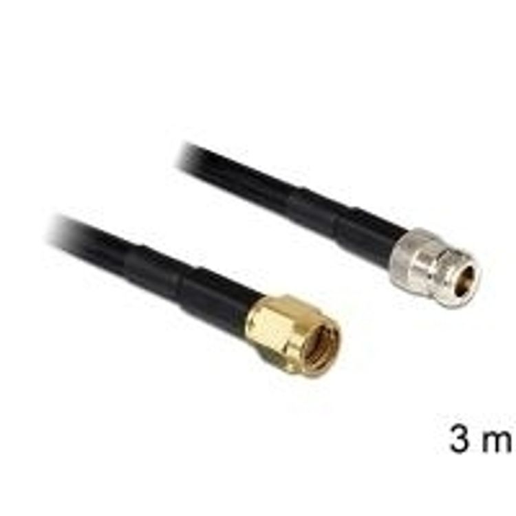 Tootefoto - DeLOCK 88686 koaksiaalkaabel 3 m RP-SMA Must
