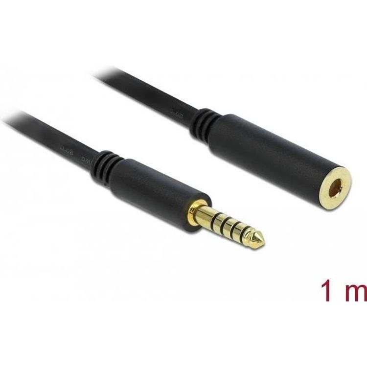 Tootefoto - DeLOCK 85796 audiokaabel 1 m 4.4mm Must
