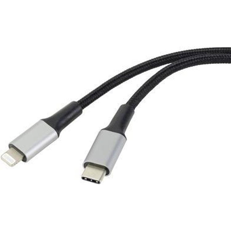Tootefoto - [1x USB 2.0 Stecker C - 1x Apple Lightning-Stecker] 2.00 m Schwarz (RF-4995188)