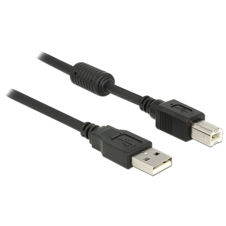 Tootefoto - DeLOCK 83566 USB-kaabel 1 m USB 2.0 USB A USB B Must