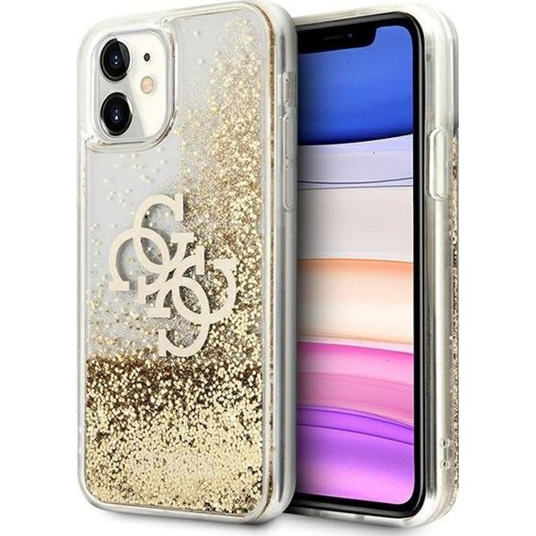 Tootefoto - Guess Guess GUHCN61LG4GGO iPhone 11 6,1-tolline kuldne/kuldne k va mbris 4G Big Liquid Glitter
