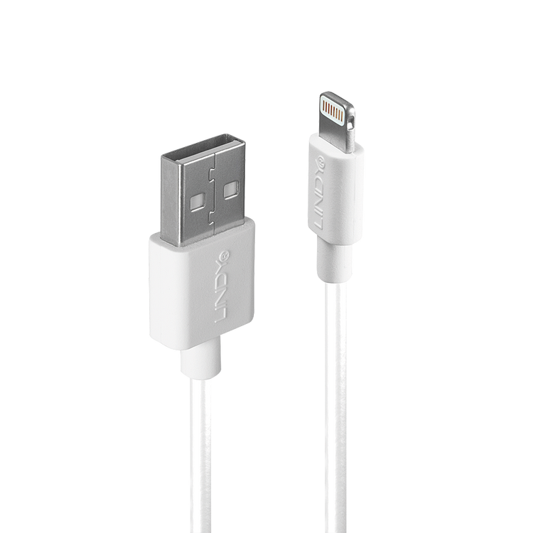 Tootefoto - Lindy 31328 USB-kaabel 3 m USB A Valge