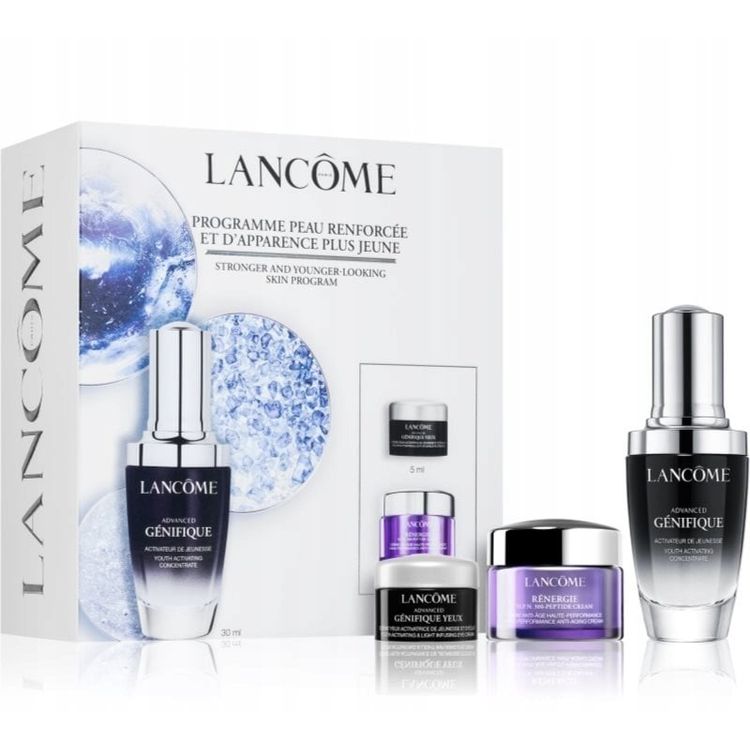 Tootefoto - Komplekt Lancome: Advanced Genifique, vananemisvastane, seerum, n ole, 30 ml + R nergie HPN 300-peptiid, vananemisvastane, kreem, n ole, 15 ml + Advanced Genifique, niisutus, silma