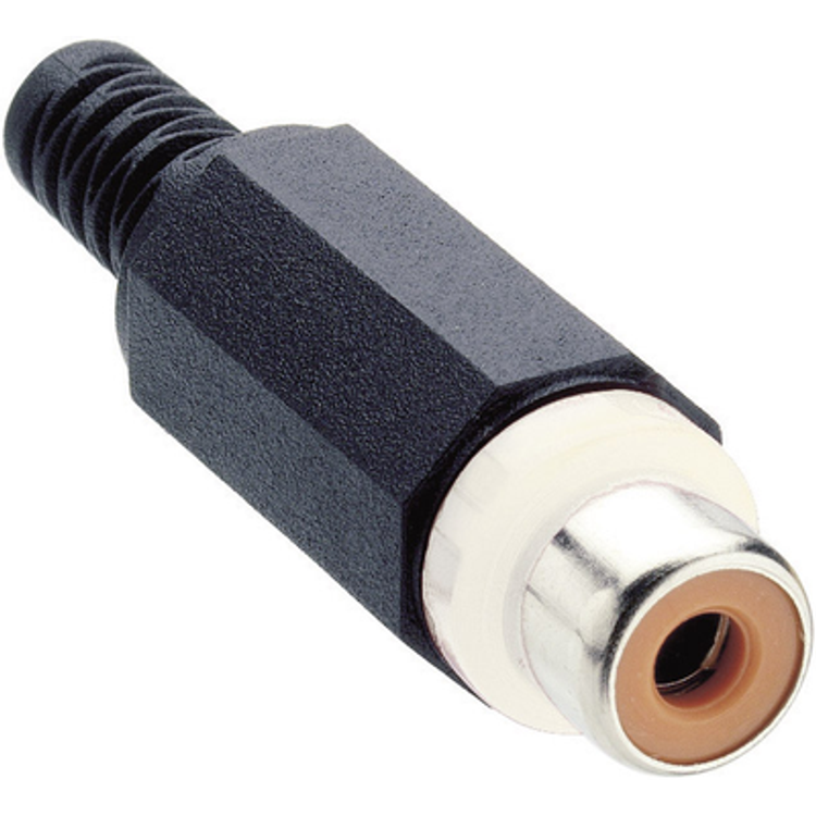 Tootefoto - Lumberg Xkto 1-Wh Rca Connector Socket, Straight Number Of Pins (Num): 2 White 1 Pc(S)