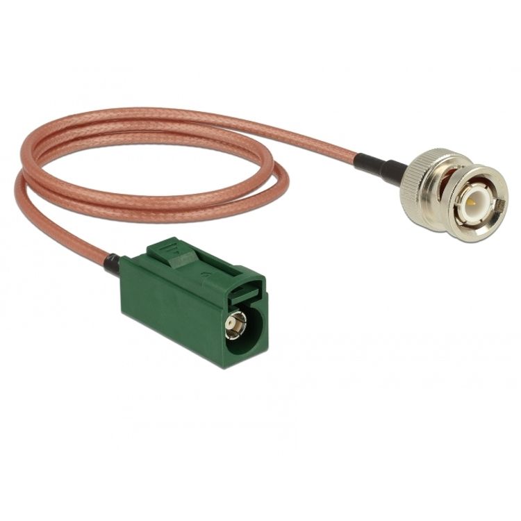 Tootefoto - DeLOCK 89681 koaksiaalkaabel RG-316 0,5 m FAKRA E BNC Pruun, Roheline