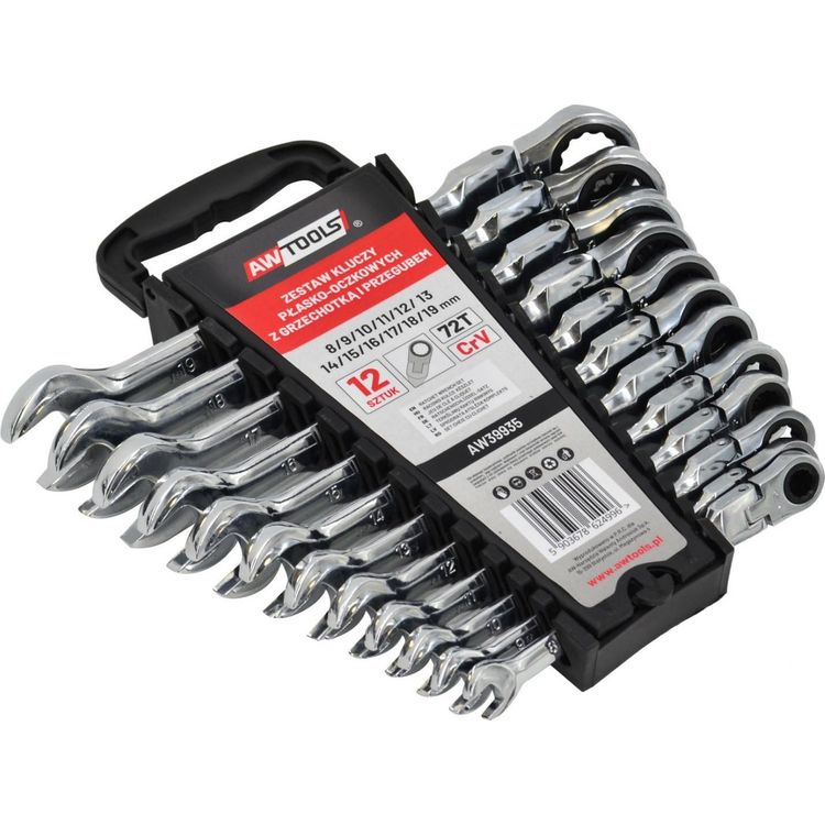 Tootefoto - AW OPEN RATCHET WRENCH, SET OF 12, 8-19mm