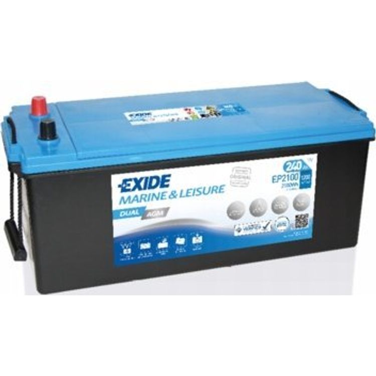 Tootefoto - Battery 12V 240Ah/1200A DUAL AGM MARINE/RV with standard terminal L+ 518x279x240 B0 (AGM)