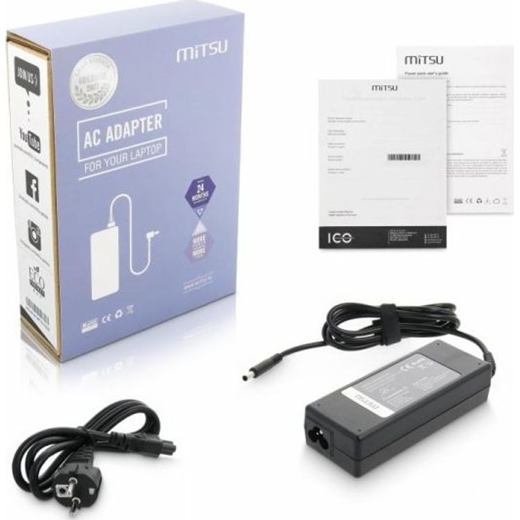Tootefoto - Mitsu 90 W, 3 mm, 4,7 A, 19 V s learvuti adapter (ZM/AS19474P)