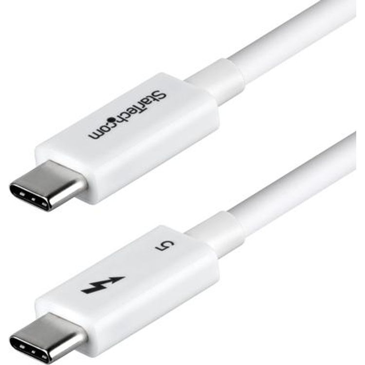 Tootefoto - StarTech.com 2.6ft 80cm Thunderbolt 5 Cable 80Gbps/120Gbps 240W PD 8K 60Hz Thunderbolt Certified TB5/TB4/USB4/USB-C - White