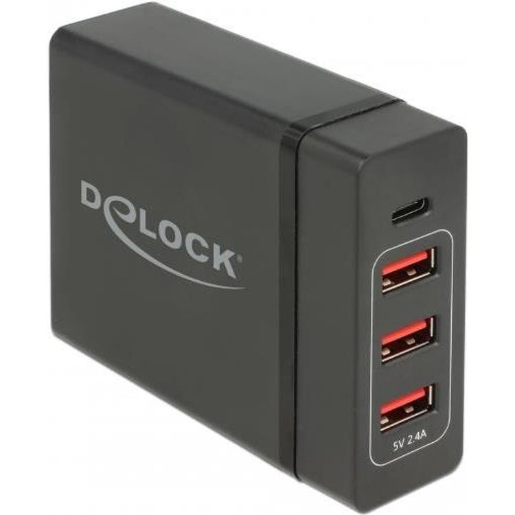 Tootefoto - DeLOCK USB-Wandladeger t 63974 Must Hoonesisene