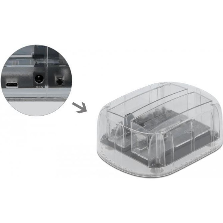 Tootefoto - DeLOCK 64090 HDD/SSD dokkimisjaam USB 3.2 Gen 1 (3.1 Gen 1) Type-C L bipaistev