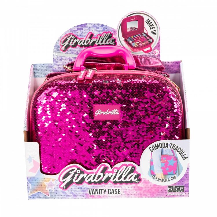 Tootefoto - Make up suitcase Girabrilla pink and silver