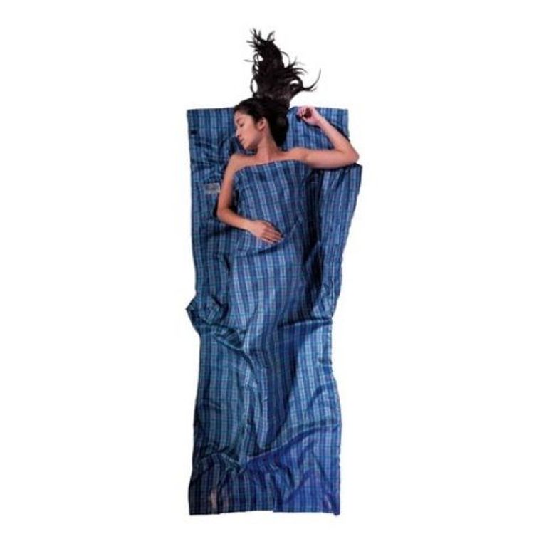 Tootefoto - Wk adka do piwora Cocoon TravelSheet Silk, checked silk