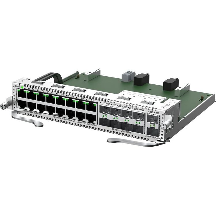 Tootefoto - Reyee hallatav Reyee moodul | L3 | 16 1Gbit porti + 8 1Gbit SFP porti + 2 Uplink SFP+ LC 10Gbit porti | Modulaarl liti RG-NBS6002 jaoks