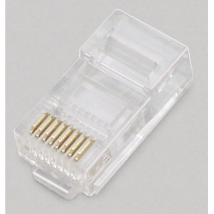 Tootefoto - BKL Electronic 143042 1 pz. juhtmepistmik RJ45 Kuld, L bipaistev