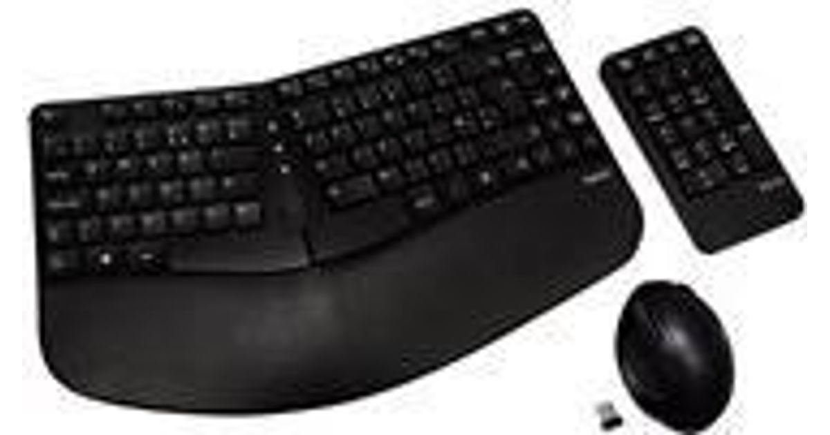 V7 Ergonomic Wireless Keyboard, Mouse, and Keypad Combo Mouse