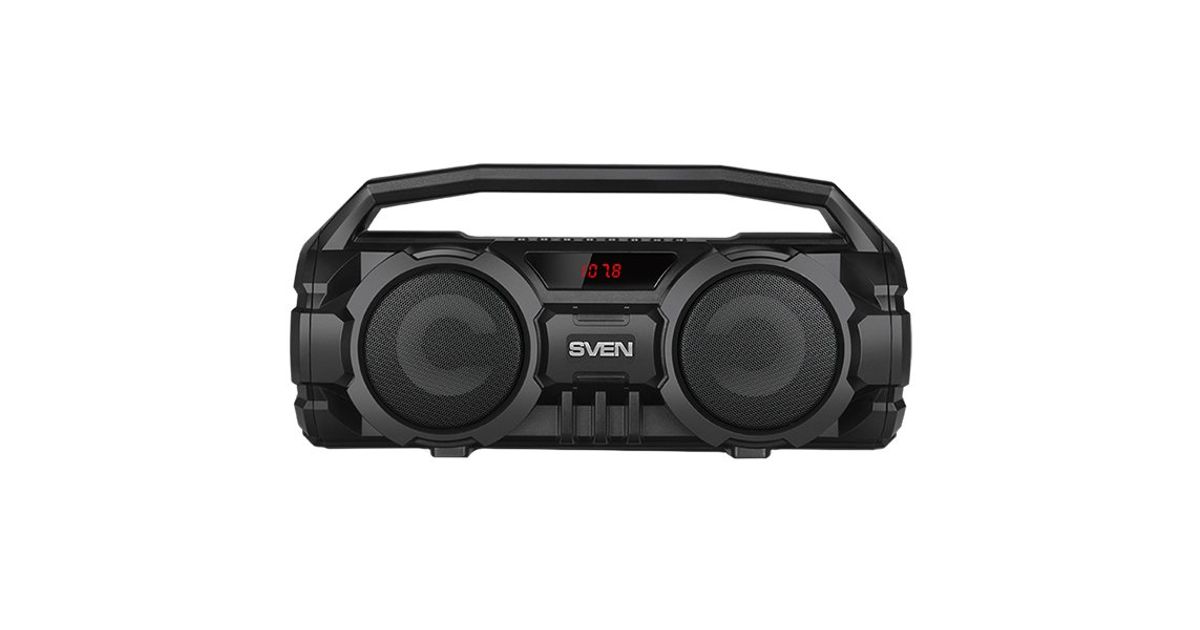 Speaker SVEN PS-415, black (12W, Bluetooth, FM, USB, microSD, LED ...