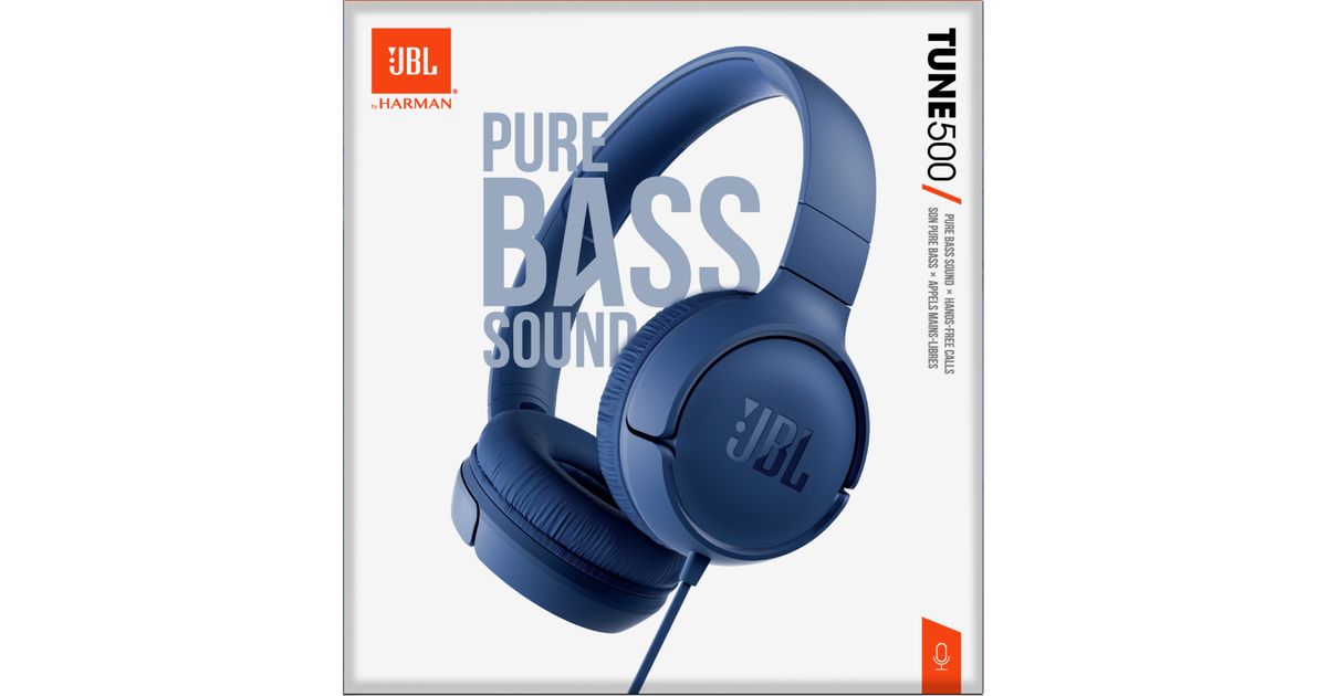 JBL Tune 500 BLUE On ear headphones Headphones Audio video