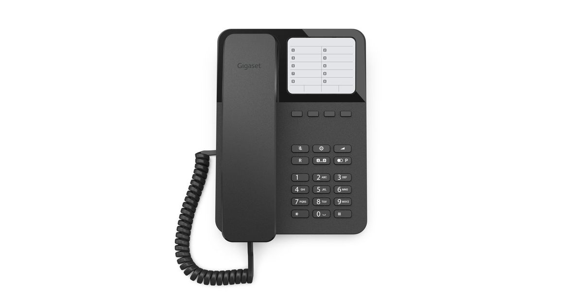 Gigaset DESK 400 Analog telephone Black - Analog and regular phones -  Mobile phones and smartphones - Phones and tablets - MT Shop