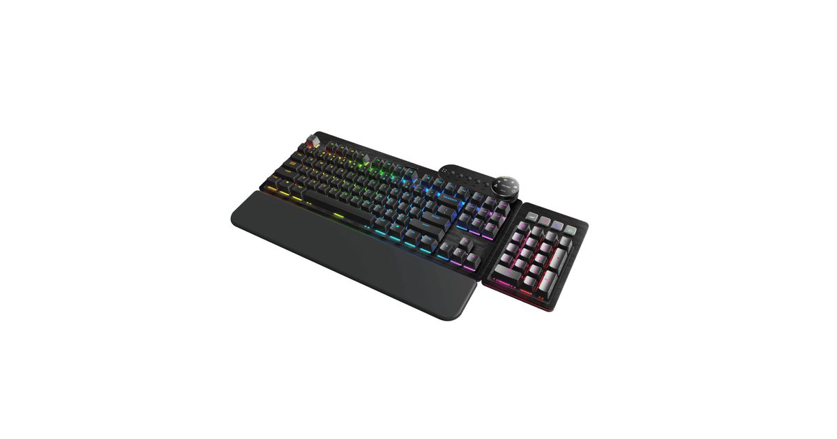 Everest Max - Modular hotswap mechanical keyboard with displays