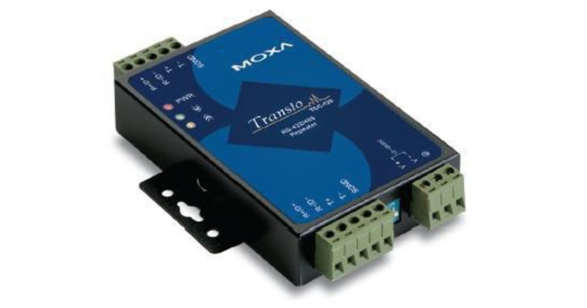 Moxa TCC-120 serial converter/repeater/isolator RS-422/485 RS-485 - MT Shop