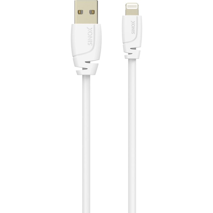Tootefoto - Sinox PRO Lightning USB-kaabel m/originaal Apple kiipkaabel 2m Valge