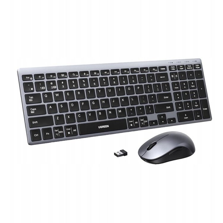 Tootefoto - Klaviatuur + hiir Ugreen UGREEN juhtmeta klaviatuur + hiirekomplekt MK552