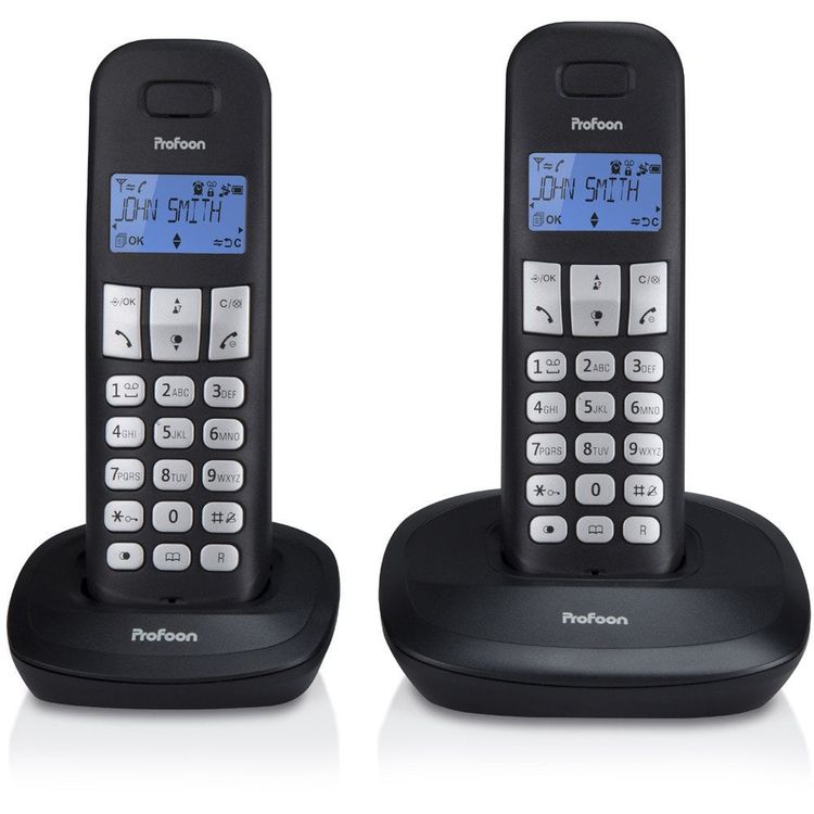 Tootefoto - Profoon PDX-1120-DECT-TELEFON MIT 2 Mobilteilen, Schwarz