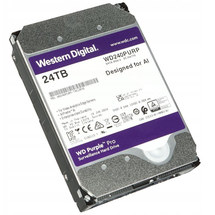 Tootefoto - HDD-WD240Purp 24TB 24/7 L ne digitaalse salvesti ketas