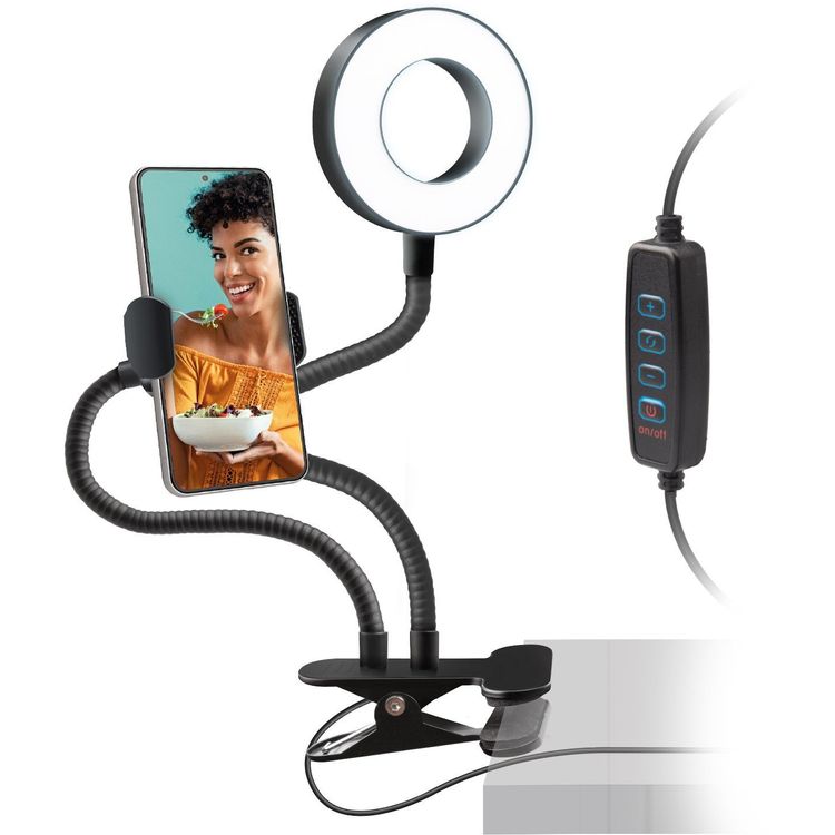 Tootefoto - Tripod SBS Swivel LED ring Table clip