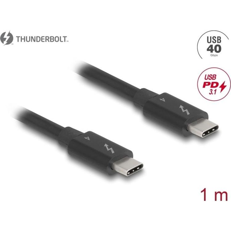 Tootefoto - Delock Thunderbolt 4 Kabel 40 Gbps PD 3.1 schwarz (81249)