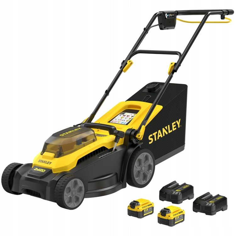 Tootefoto - Stanley akuga muruniiduk 37 cm, 2x4Ah SCMWP3701M2