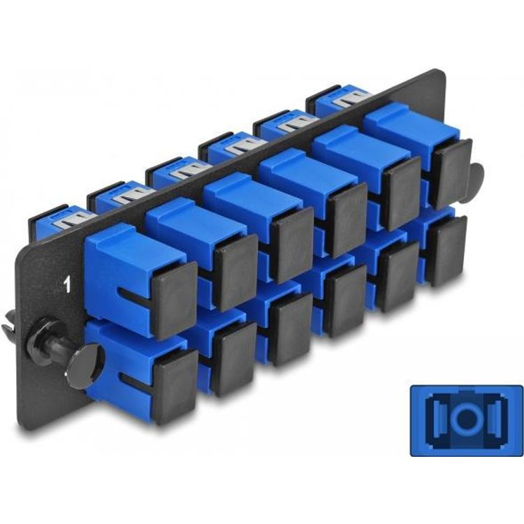 Tootefoto - DeLOCK 66925 kiudoptiline adapter SC/SC 1 tk Must, Sinine