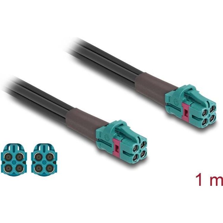 Tootefoto - Delock Kabel Mini FAKRA Z Buchse quad zu Mini FAKRA Z Buchse quad B-Typ (90139)